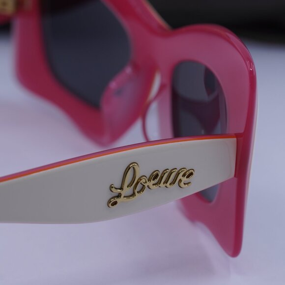 Loewe LW40140U 59A Cat Eye Sunglasses – Ivory\\Smoke main image 6